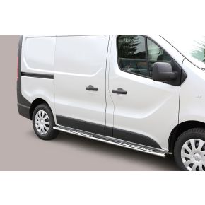 Vauxhall Vivaro Side Bars 2014+ SWB (Oval With Side Steps) Stainless Steel Chrome