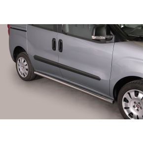 Fiat Doblo Side Bars 2010+ (Round) Stainless Steel Chrome