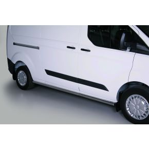 Ford Transit Custom Side Bars 2013+ LWB (Round) Stainless Steel Chrome