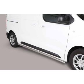 Citroen Dispatch Side Bars 2016> MWB (Round) Stainless Steel Chrome