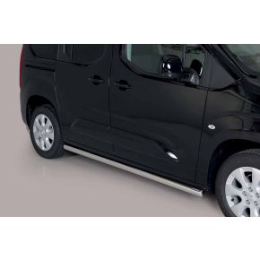 Vauxhall Combo Side Bars 2018+ MWB (Round) Stainless Steel Chrome