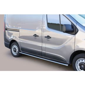 Renault Trafic Side Bars 2014+ SWB (Oval) Stainless Steel Chrome