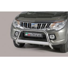 Mitsubishi L200 Bull Bar 2015-2018 Double Cab/Club Cab Chrome or Black Stainless Steel